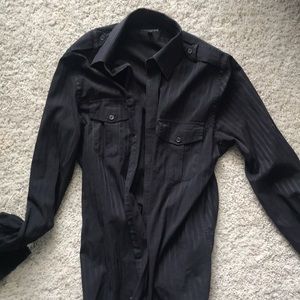 Men’s black Express button down
